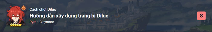 Diluc - deals Fire-type damage, wields a Sword weapon