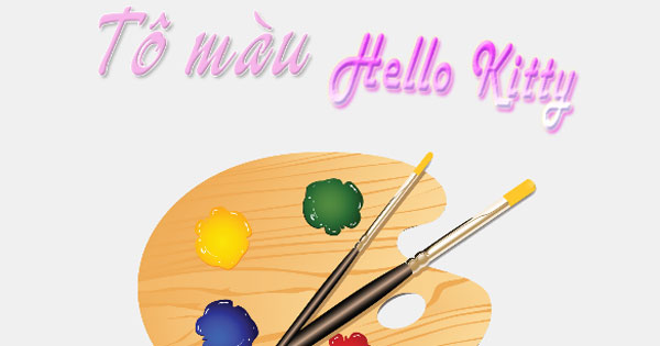 Game Tô Màu Hello Kitty - Hello Kitty Coloring Book - Game Vui