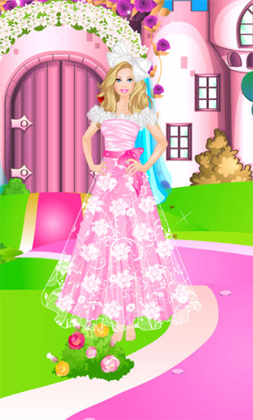 Barbie đặt váy cưới váy lớn đặt một cô gái búp bê chơi nhà đồ chơi