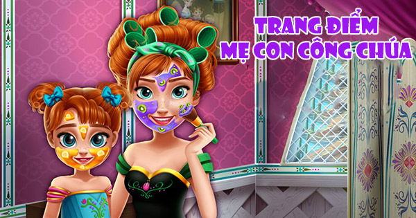 Game Trang điểm mẹ con công chúa - Ice Princess Mommy Real 