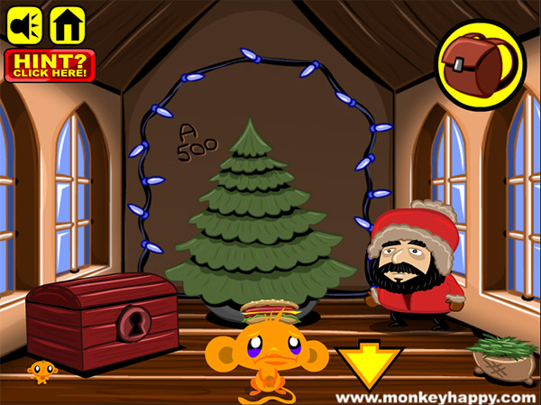 Game Chú Khỉ Buồn: Đêm Giáng Sinh - Monkey Happy Lights - Game Vui