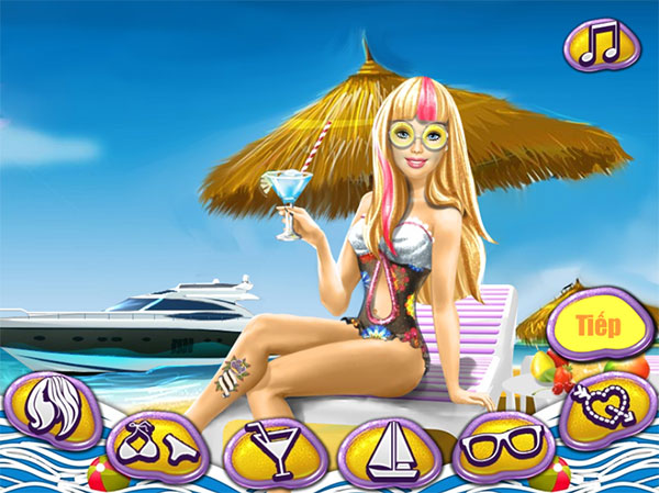 barbie beach vacation game