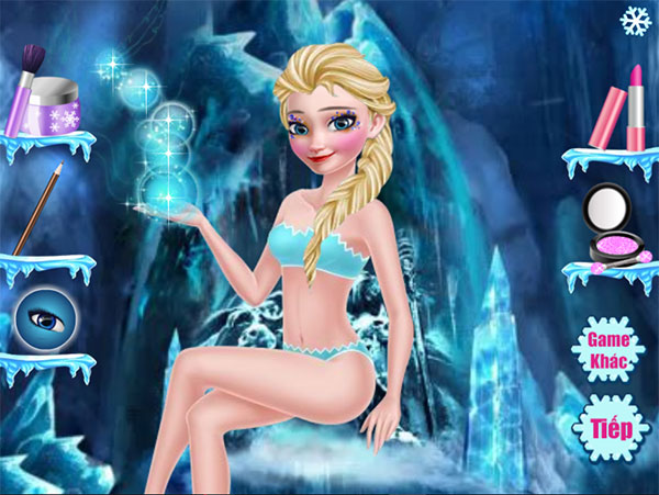 Game Trang Điểm Công Chúa Elsa - Frozen Elsa Prep - Game Vui