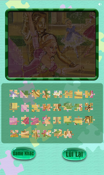 Game Ghép Hình Công Chúa Barbie - Barbie Dancing Princess Jigsaw Puzzle -  Game Vui