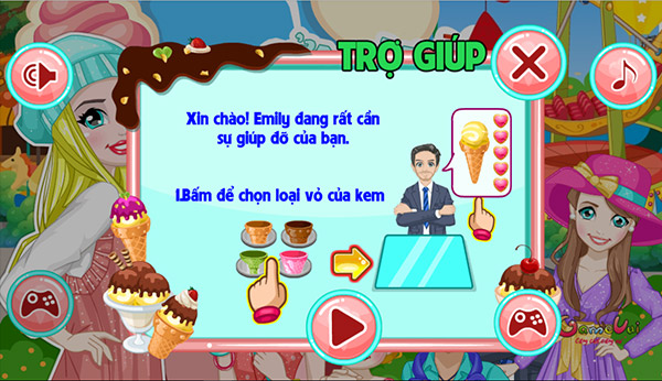 Game Cửa Hàng Bán Kem - Emily'S Icecream Shop - Game Vui