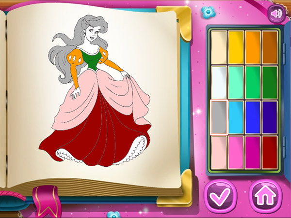 Game Tô Màu Công Chúa - Princess Coloring Book I - Game Vui
