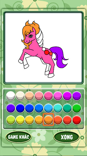 Game Tô Màu Ngựa Con 3 - Pony Coloring Book 3 - Game Vui