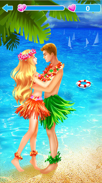 Game Kiss Trên Bãi Biển - Hawaii Beach Kissing - Game Vui