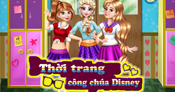 Game Thời Trang Công Chúa Disney - Disney Princess College Dress - Game Vui