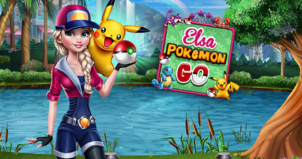 Elsa bắt Pokemon