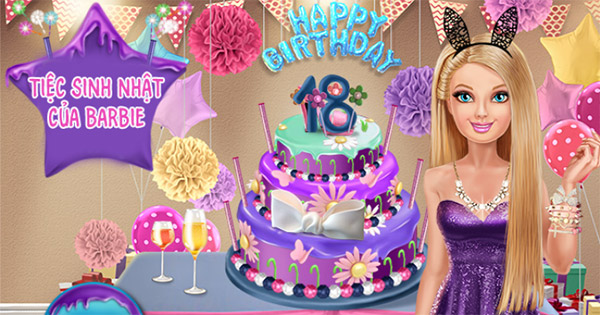Bánh kem thôi nôi màu hồng hình búp bê barbie in hình con gái yêu quý   Bánh Thiên Thần  Chuyên nhận đặt bánh sinh nhật theo mẫu