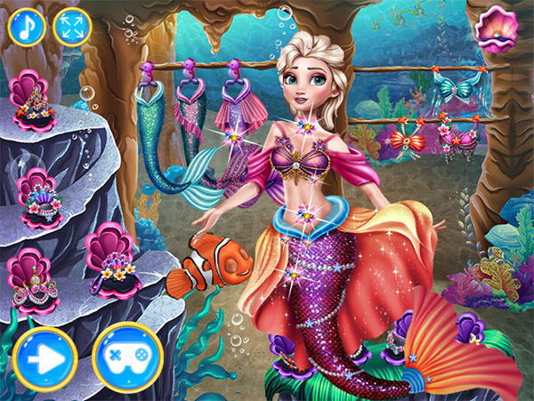 Game Nàng Tiên Cá Xinh Đẹp 3 - Eliza Mermaid Dressup - Game Vui