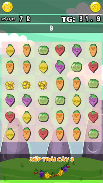 Game Xếp Trái Cây 3 - Fruit Match - Game Vui