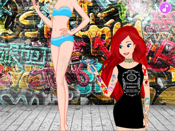 Game Công chúa xăm hình  Princesses Tattoo Fashion  Game Vui