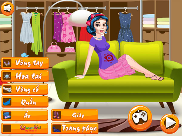 Game Phòng Thay Đồ Của Bạch Tuyết - Princess Dressing Room - Game Vui