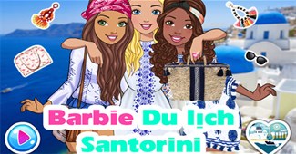 Barbie du lịch Santorini