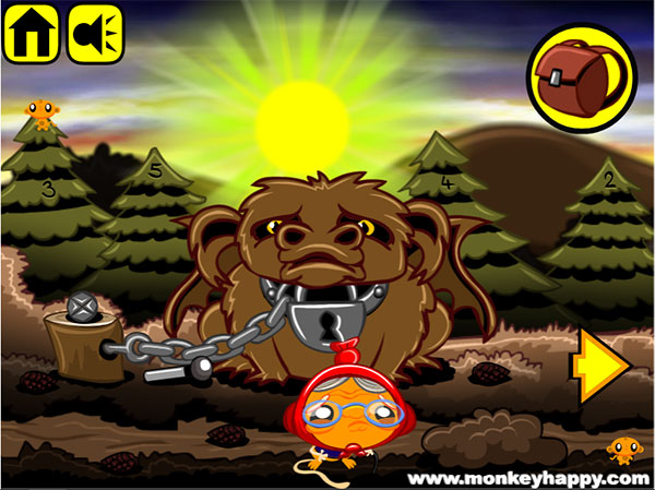 Game Chú Khỉ Buồn: Quái Vật Rừng Xanh - Monkey Go Happy Stage 116 - Game Vui