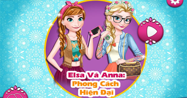 Game Elsa Và Anna: Phong Cách Hiện Đại - Modern Frozen Look - Game Vui