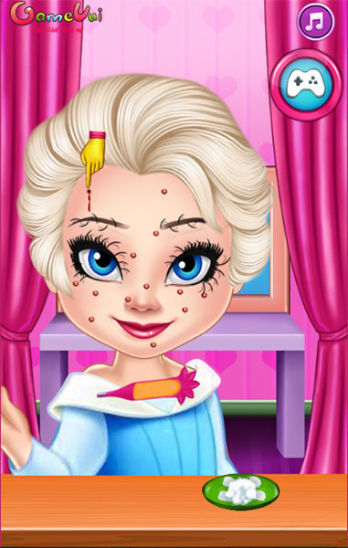 Game Trang Điểm Cô Bé Elsa - Baby Elsa Makeover - Game Vui