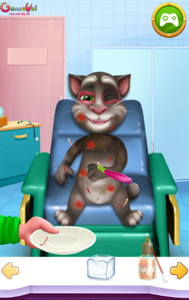 Game Chữa Trị Cho Mèo Tom - Taking Care Of Injured Tom - Game Vui
