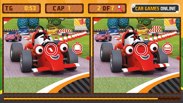 Game Tìm Điểm Khác Nhau - Roary The Racing Car Differences - Game Vui