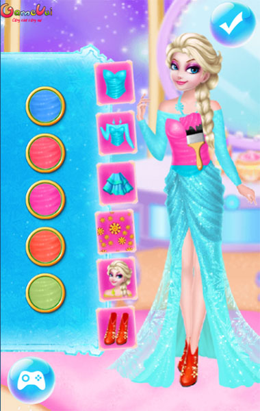 Game Elsa thiết kế váy 2 - Elsa Custom Dress Design - Game Vui