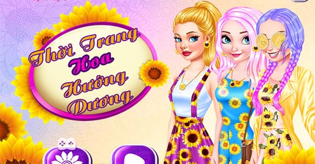 Game Thời Trang Hoa Hướng Dương - Princesses Sunflower Delight - Game Vui
