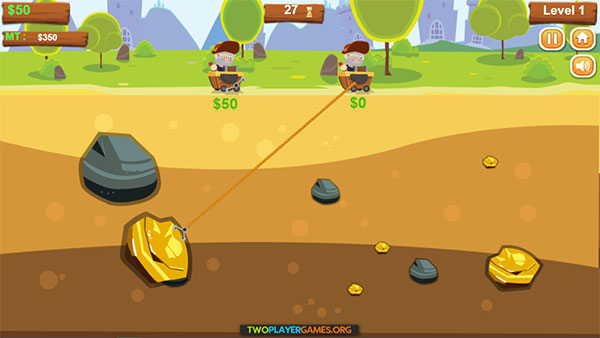 Game Đào Vàng Đôi - Gold Miner Bros - Game Vui