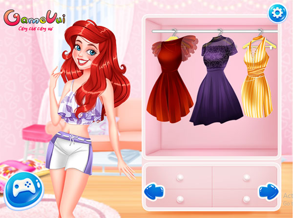 Game Thời Trang Dạo Phố - Princesses Summer Touch - Game Vui