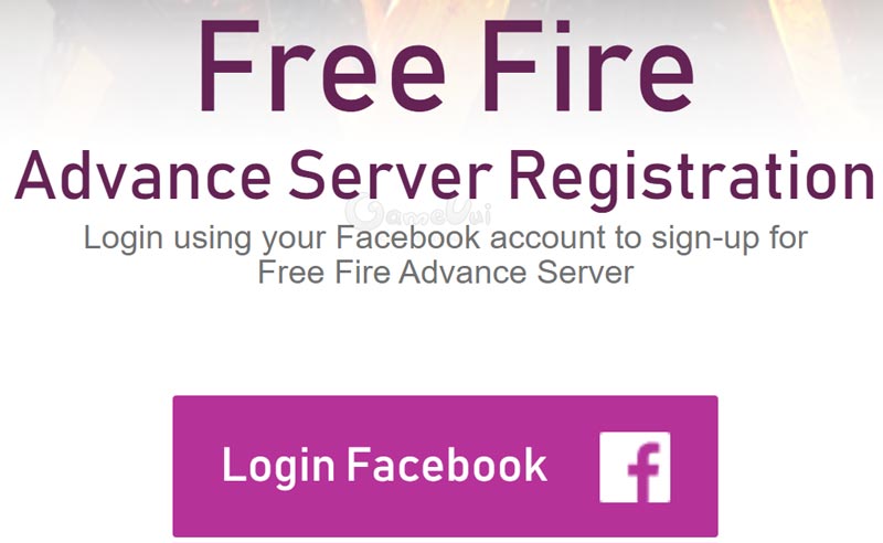 Đăng ký Free Fire OB22 bằng tài khoản Facebook