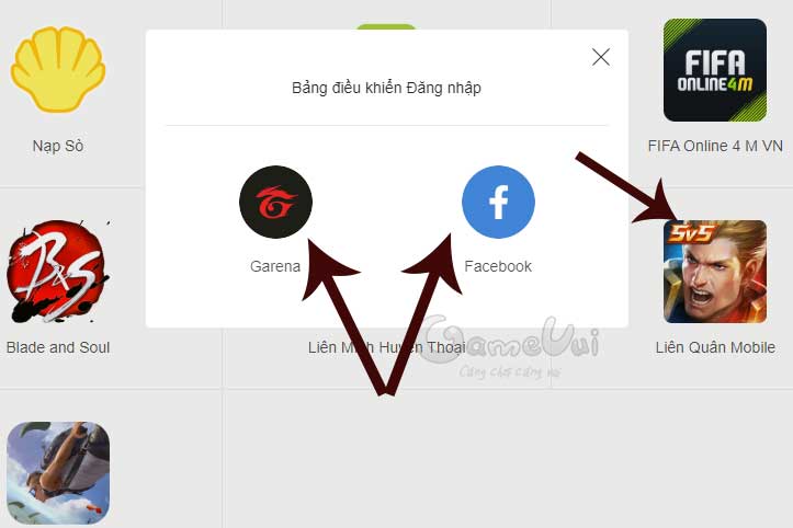 Login to your Garena Lien Quan Mobile account