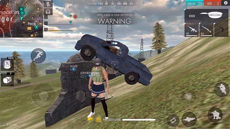 Accidents are a common occurrence while driving in a Free Fire game