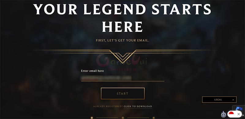 Create a Riot account through the game League Of Legends