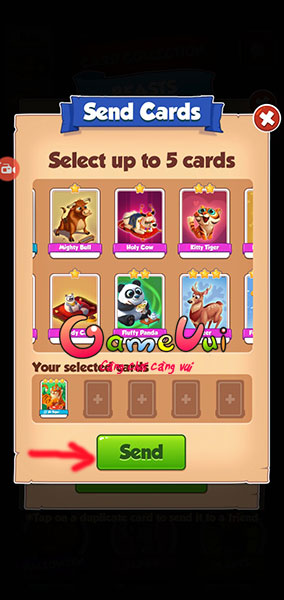 Choose 5 cards to give you