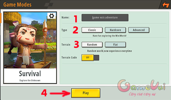 Cách Chơi Mini World Dành Cho Tân Thủ - Gamevui.Vn