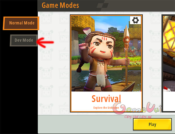 Select Dev Mode