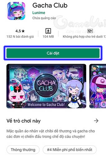 Cài game Gacha Club cho điện thoại Android