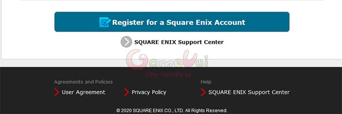 Sign up for a new Square Enix account