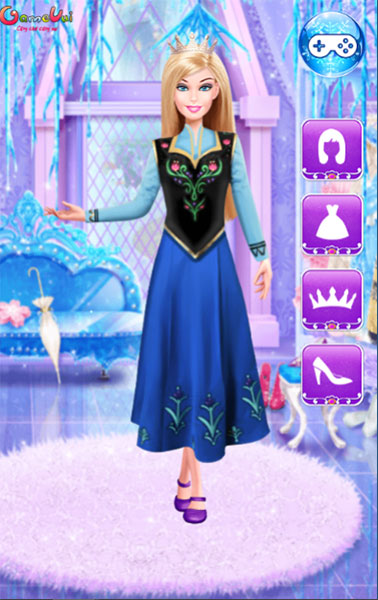 Game Barbie hóa trang nữ hoàng - Crazy Frozen Lover Barbie - Game Vui