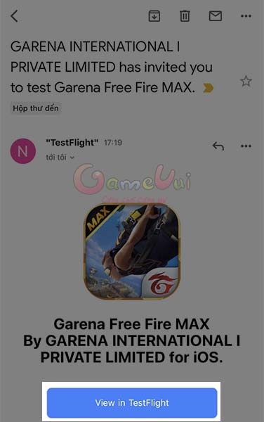 Trial version of Garena Free Fire Max via TestFlight