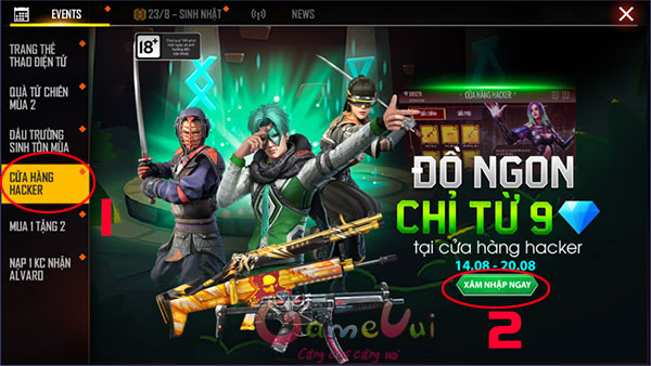 Free Fire: Nhận Nhiều Hàng 