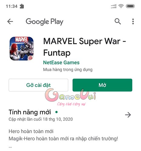 Marvel Super War on Android phone