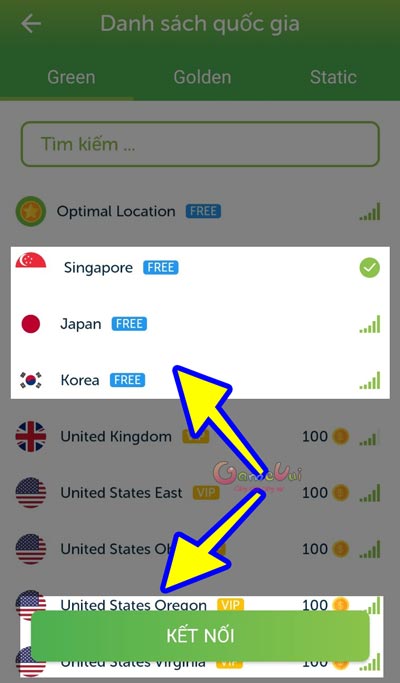 Request fake IP to Singapore, Japan or Korea first