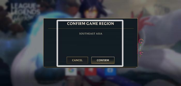 Select Southeast Asia and click Confirm