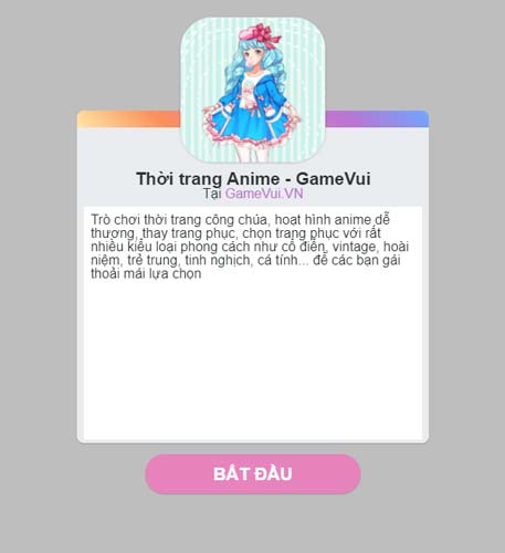 Game Thời Trang Anime - Game Vui