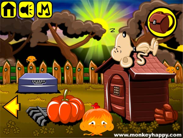 Game Chú Khỉ Buồn 569 - Bí Ngô Halloween Cùng Snoopy - Game Vui