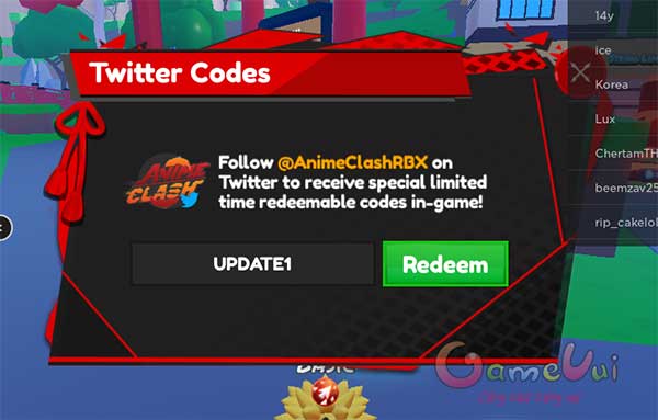 Roblox Anime Clash codes December 2022 Free Crystals