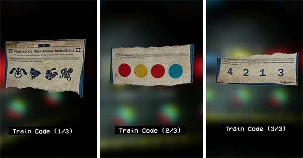 Poppy Playtime Chapter 2: Vị trí các mảnh giấy Train Code 