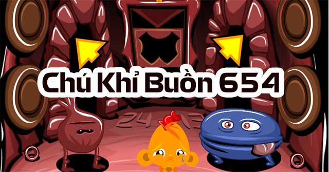 Game Chú Khỉ Buồn 654 - Cánh Cửa Hình Đôi Mắt - Game Vui