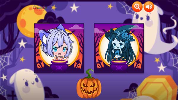 Game Cặp đôi Chibi Halloween - Game Vui